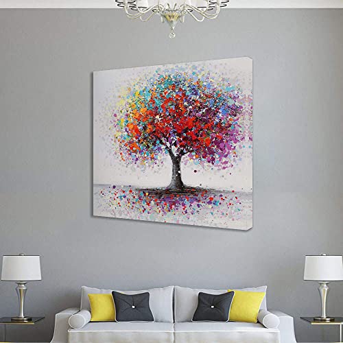 アートパネル 樹木 自然 W40cm H40cm 正方形 アートフレーム 絵画 キャンバス 額付き パネルアート ポップアート モダンアート 壁掛け インテリア 装飾 [5]