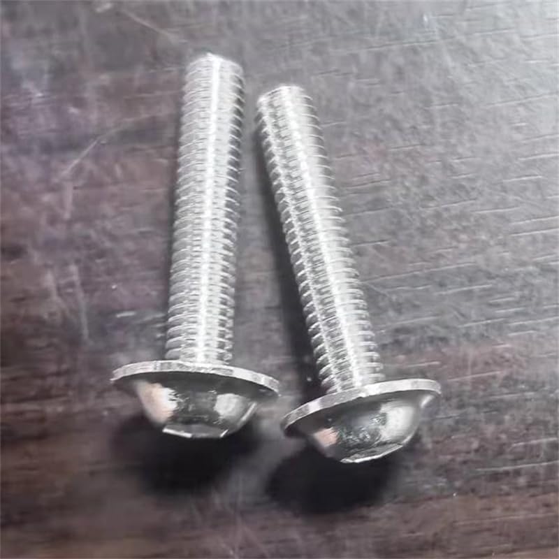 Generic Rascus 10pcs m5 m6*16/20/25/30 Aluminum 6061 Flange Button Head Screw with Washer Inner Hex Socket Allen Decorative Screws Bolt - (Length: M5X25, Color: Sliver)