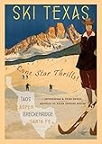 ILKSTI Ski Texas for Tin Signs Vintage Decor for Bars,Diner,Cafes Pubs Garage Home Wall Art Poster...