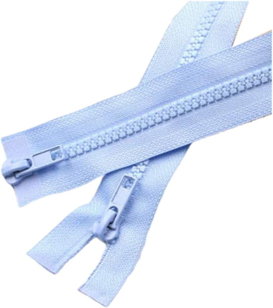 Cremalleras de costura, cremalleras en espiral de nailon, cremalleras, 2 piezas Cremalleras de resina con cremallera de doble extremo abierto 50/200 cm Chaqueta de plumón/Abrigo Cremallera Accesorios