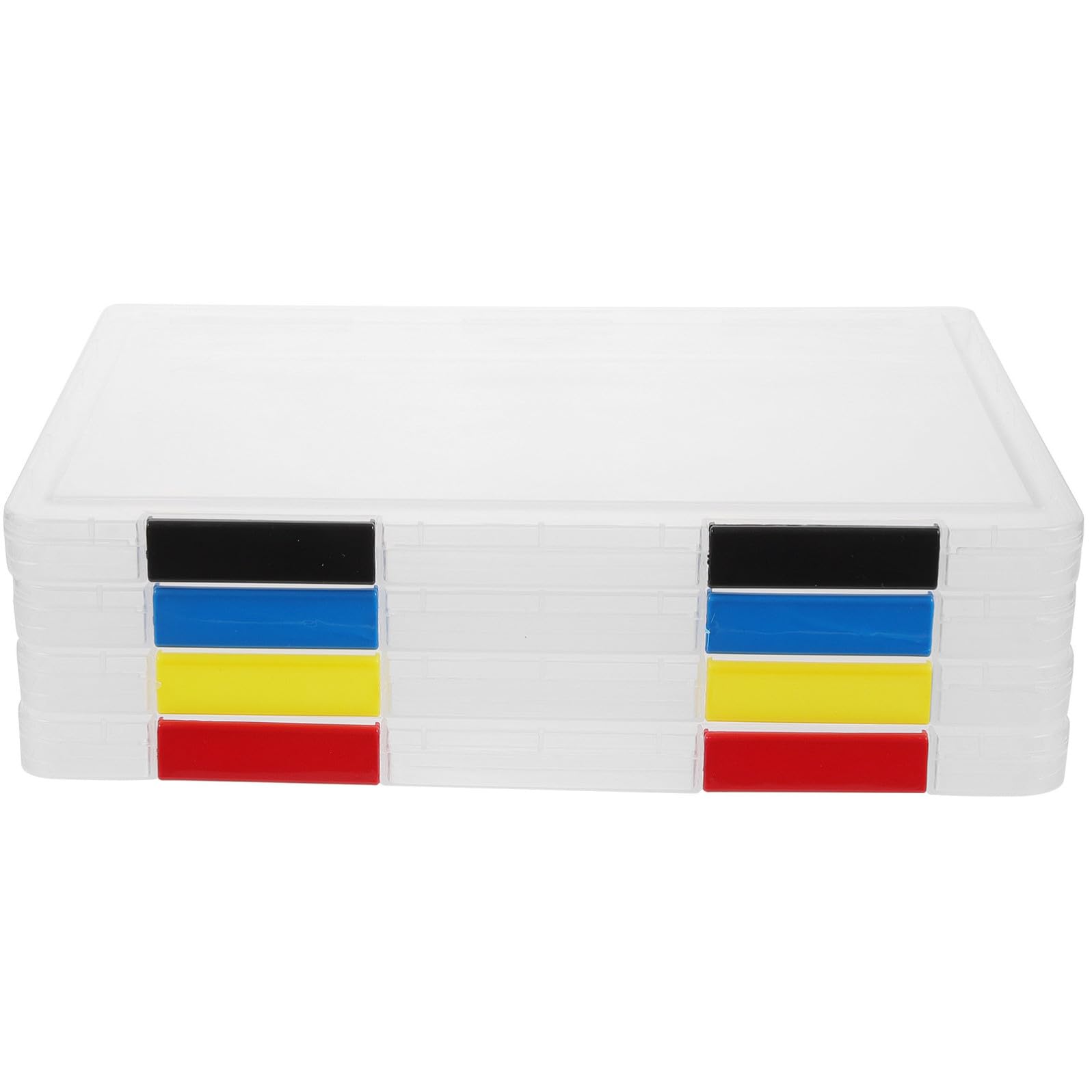 Healeved Caja Organizadora de Archivos Plástico 4 Piezas, Transparente