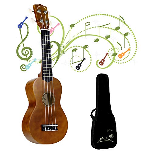 POMAIKAI Ukulele Wood Ukuleles for Kids Beginner Ukulele Pack Soprano Ukulele Starter Kid