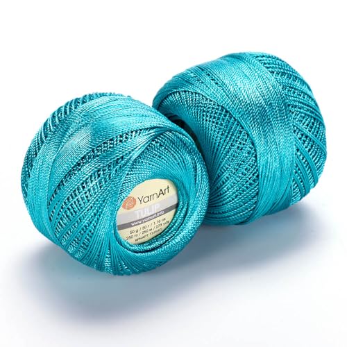 Image of YanrArt Tulip%100 Microfiber Silky Yarn - Suitable for Summer Clothes and Home Accessories Curtains, Runners, Tablecloths - S. Fine(1) Weight Yarn - 1.70 Oz, 273 Yds (480)