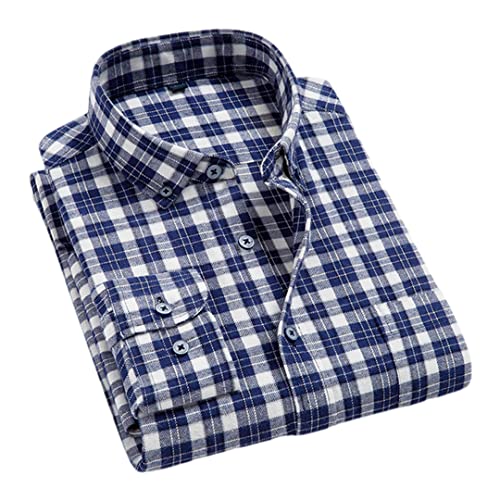 Chemise à carreaux flanelle coton Pohullan douceur extrême et style rétro décontracté taille L