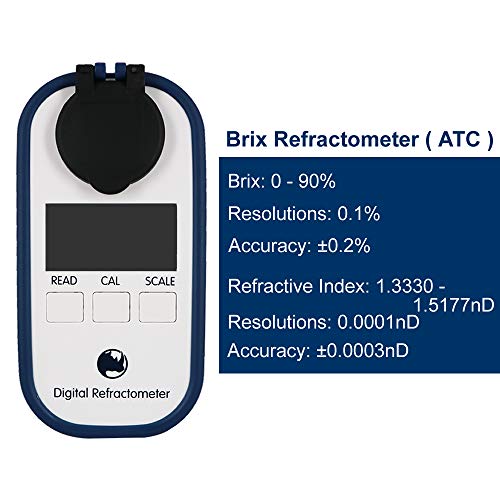 Rhino 0-90 Digital Brix Maple Syrup Jam Sauces Juice Refractometer ATC IP65