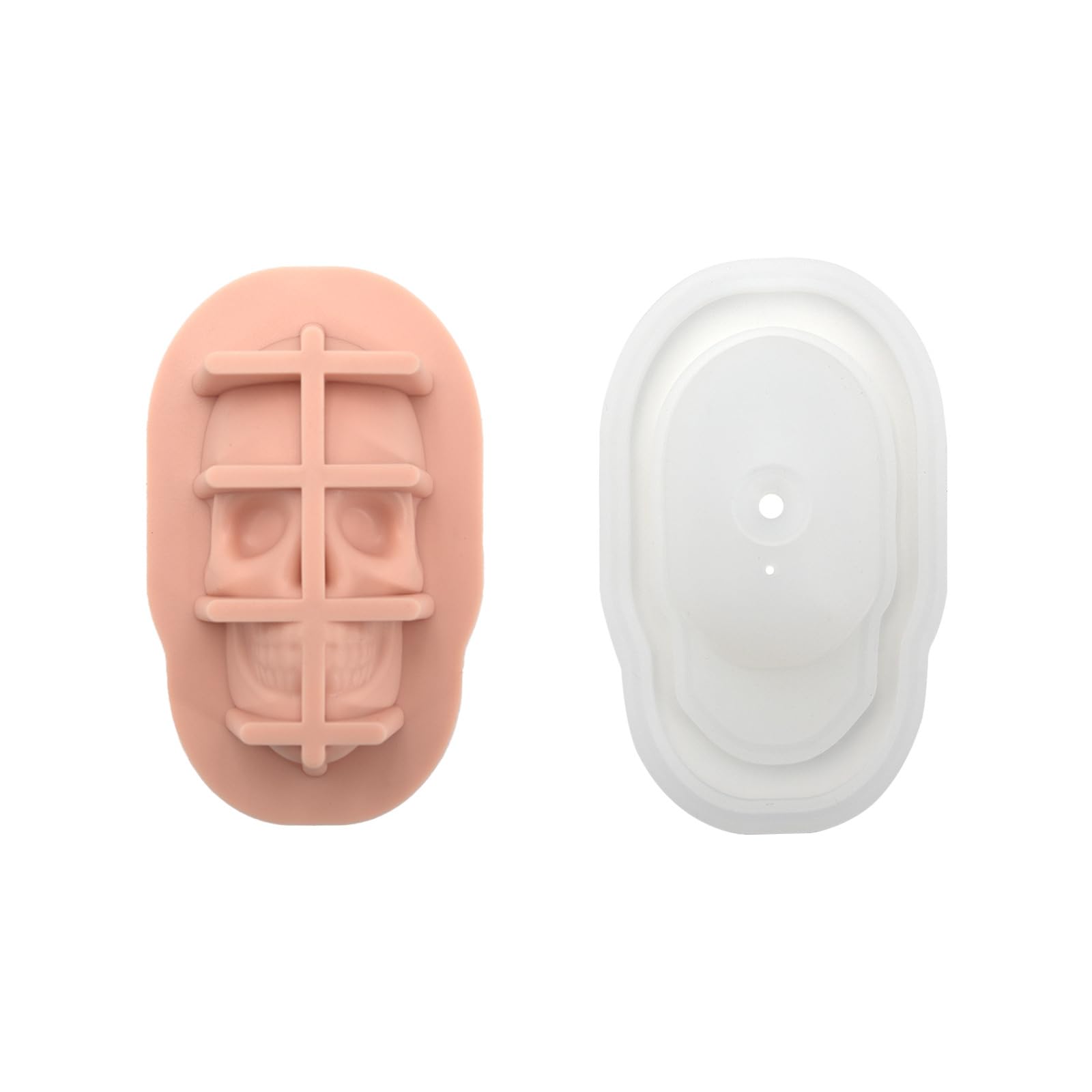FACAILUO Skull Head Shape Mold Silicone Round Ice Ball Maker for Creative Drink and Parties Popsicles Making Tool
