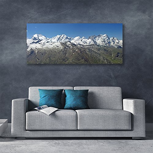 Toile imprimée montagnes 125x50cm pour créer un salon style chalet moderne - 4