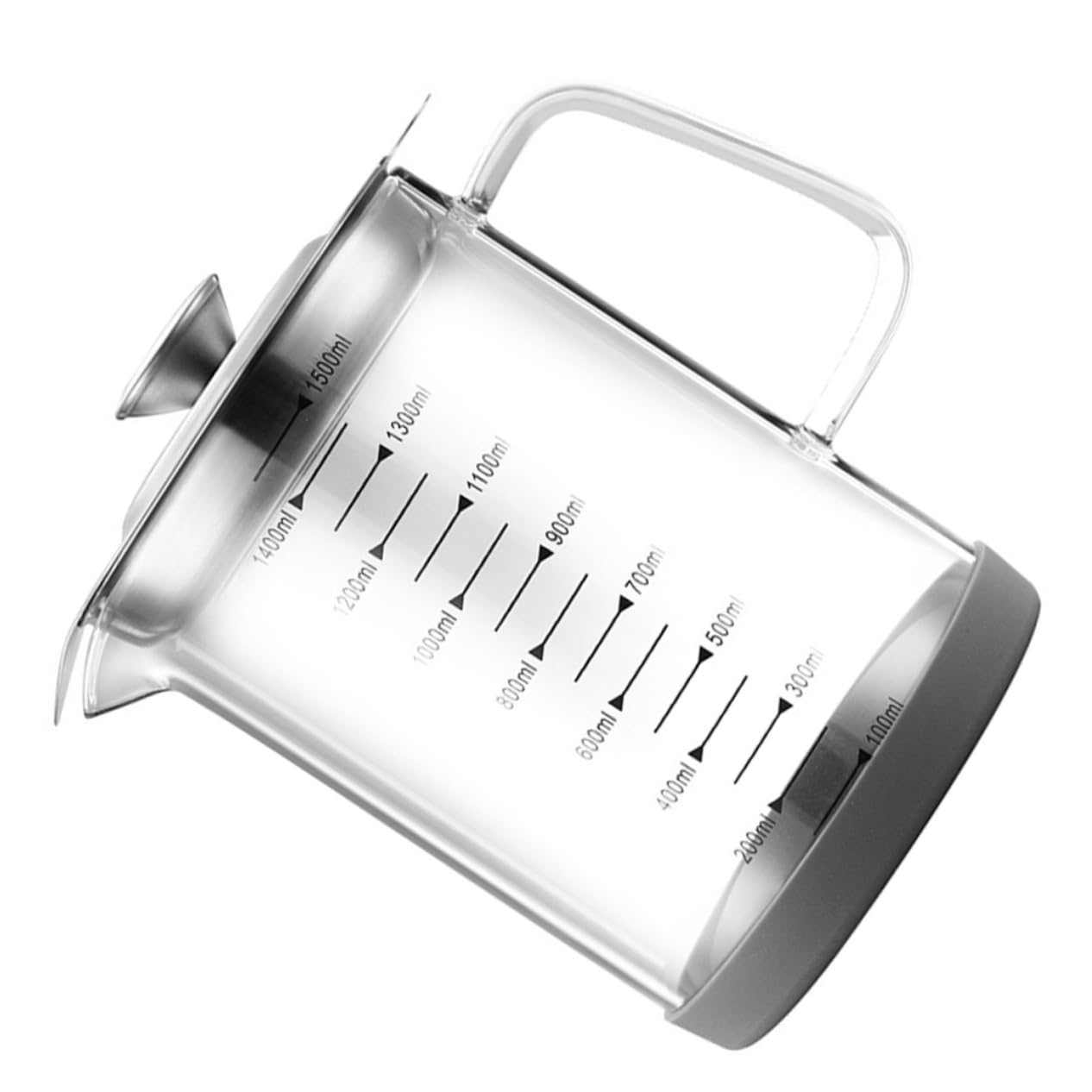 MYXJX oil dispenser, Borosilicate Glass Oil Strainer Pot with Filter Basket and Lid Bottle for Kitchen Preventing Dirt