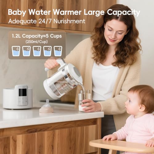 Instant Water Warmer, Baby Bottle Warmer with Faster Cooling Fan and LCD Display, Baby Milk Warmer, Electric Kettle with 6 Temperature Control Presets, Breastmilk Warmer, Boil Tea, Coffee β image 7
