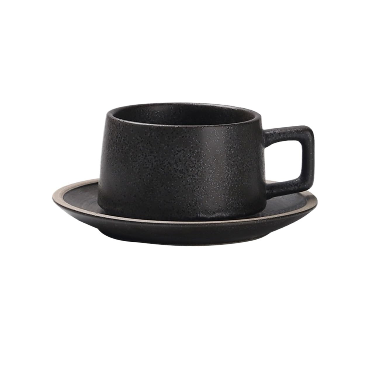 LIBANGRONG-888 Mugs Retro Home Coffee Cup Oatmeal Milk Breakfast Restaurant Ceramic Commercial Mug with Saucer 220ml Milk Tea Cup