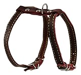Real Leather Feline Harness, 12'-15' Chest Size, 3/8' Wide, Small to Medium Cats