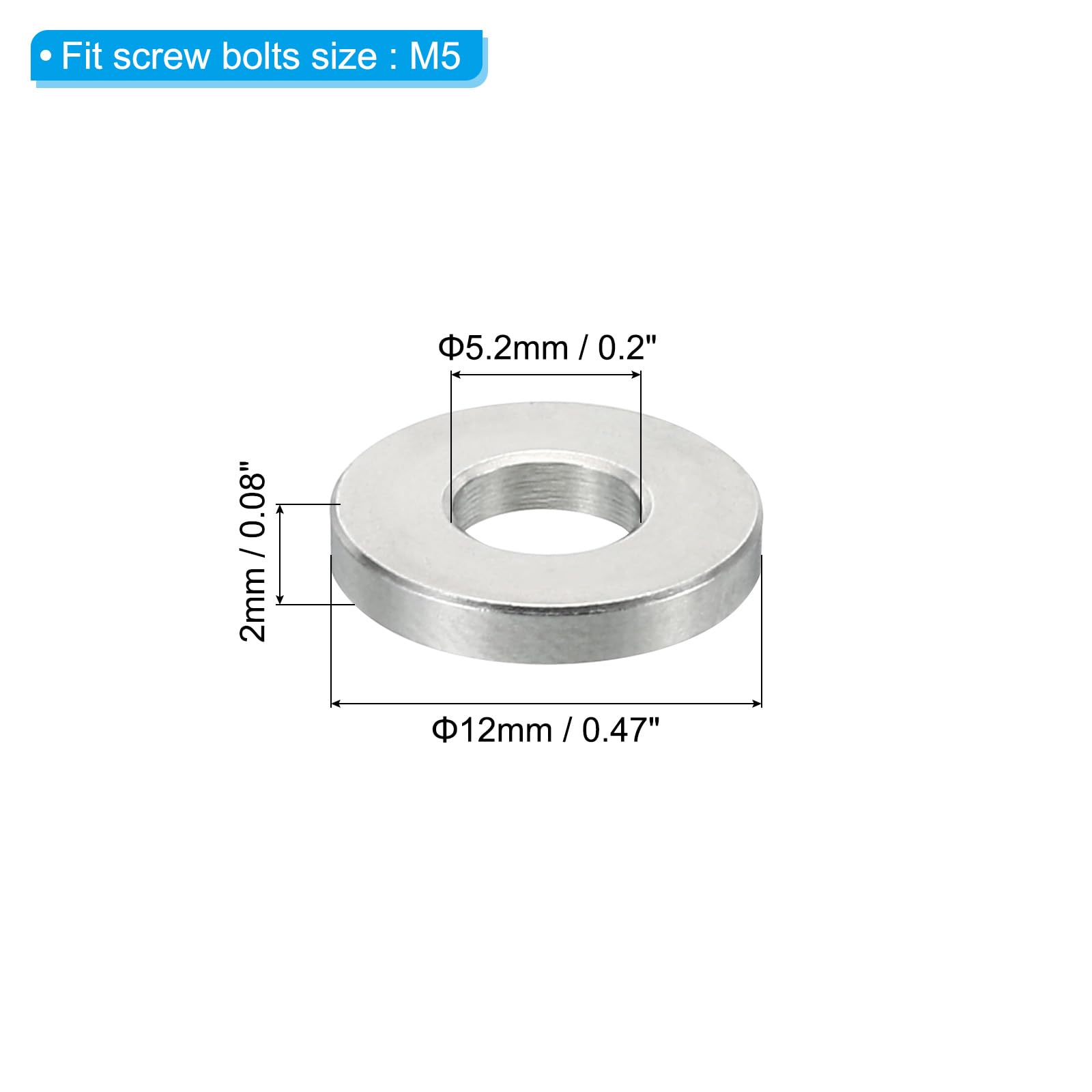 PATIKIL M5 Stainless Steel Spacers - Image 2
