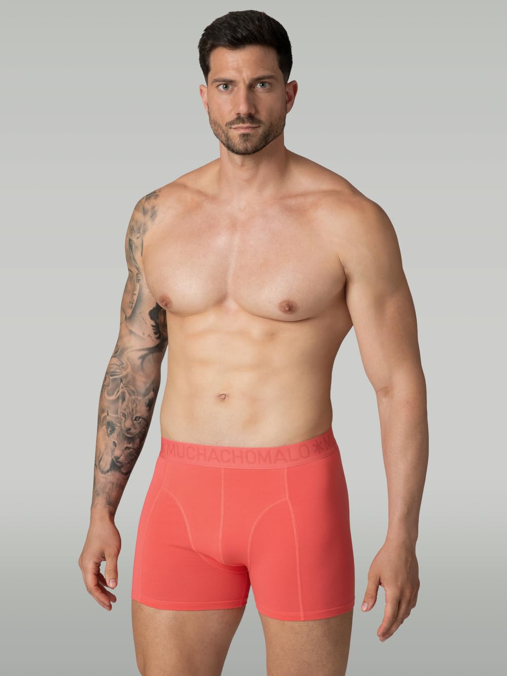 Muchachomalo Calzoncillos para Hombre, Ropa Interior Lisa de Algodón para Hombre, Pack de 7 Unidades, Bóxers Lisos de Corte Clásico con Cintura Elástica