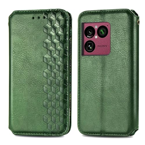 Coque Sony Xperia 1 VIII étui en cuir premium vert à blocage RFID