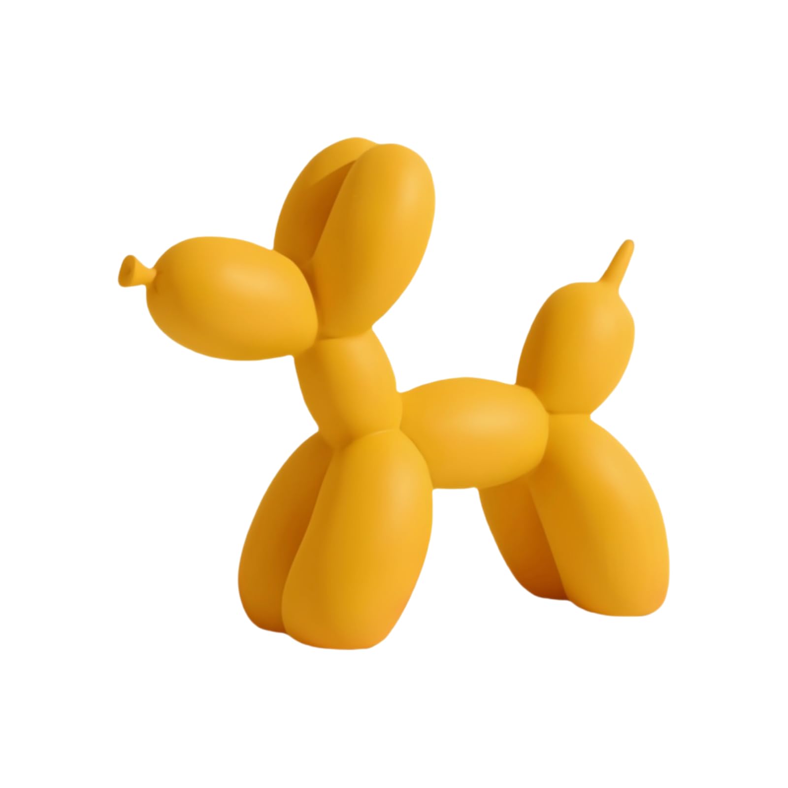 YOYUMI Statue Balloon Dog Resin Crafts Home Porch Living Room Ornaments Office Desktop Decorations - Yellow