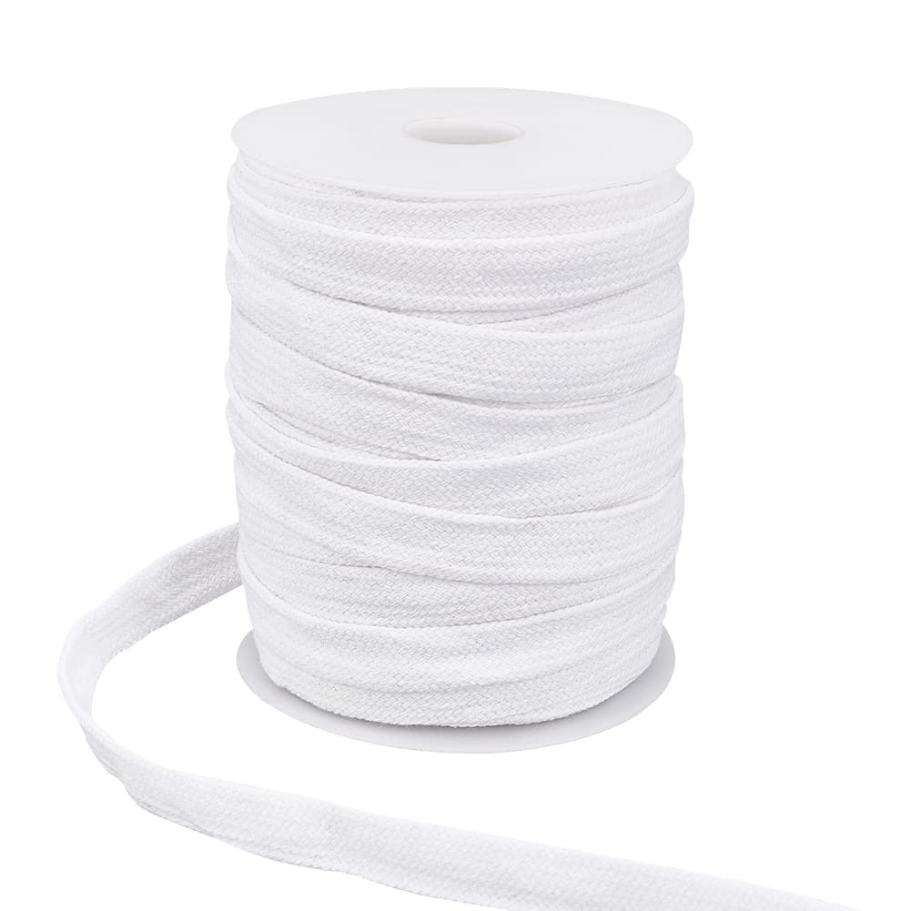 Amazon.com: BENECREAT 27 Yards White Flat Replacement Cotton Cords