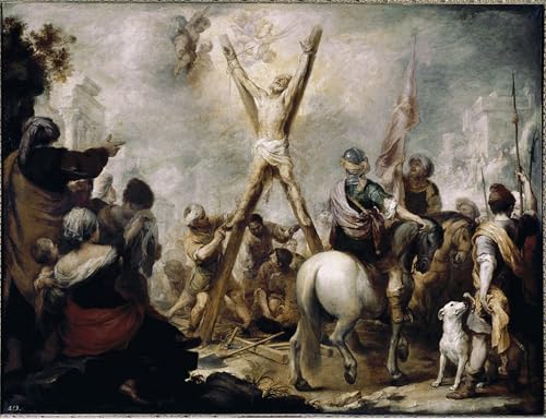 Affiche Le Martyre de St de Bartolomé par Murillo, impression toile salon 60x90cm