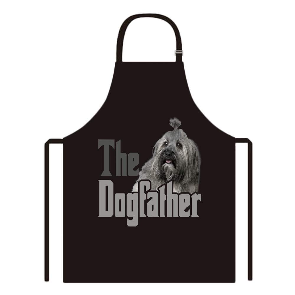 BAGEYOU Dog Father Apron with Havanese Chef Kitchen Cooking Arpon for Men Women