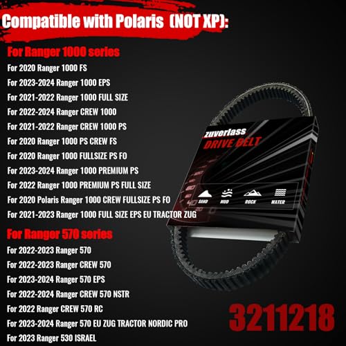 Image of 3211218 Belt for Polaris Ranger 1000 Crew 1000 Premium 2020-2026, for 2023-2025 Ranger 570 Crew 570 /570 Northstar Pro XD Replacement CVT Drive Belt