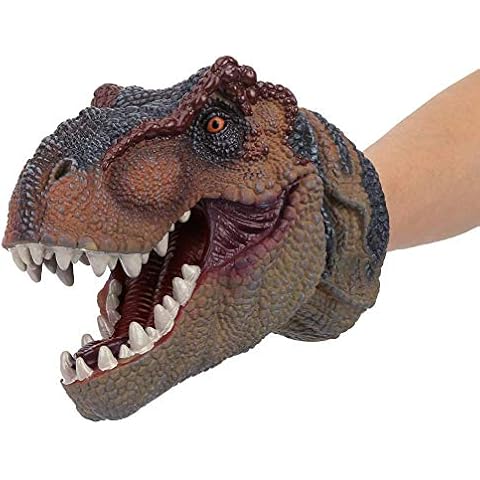 Dinosaurier Handpuppe großes realistisches Dinosaurier Spielzeug Halloween Handpuppen Geburtstags 3D Plastikgeschenk Cover