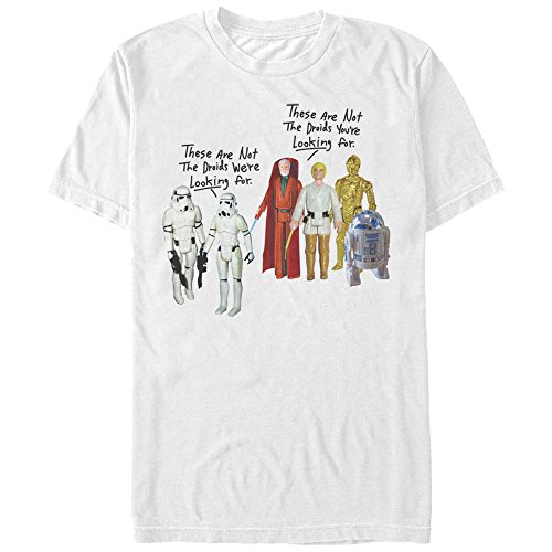 STAR WARS Men's Not The Droids Graphic T-Shirt, White, Large