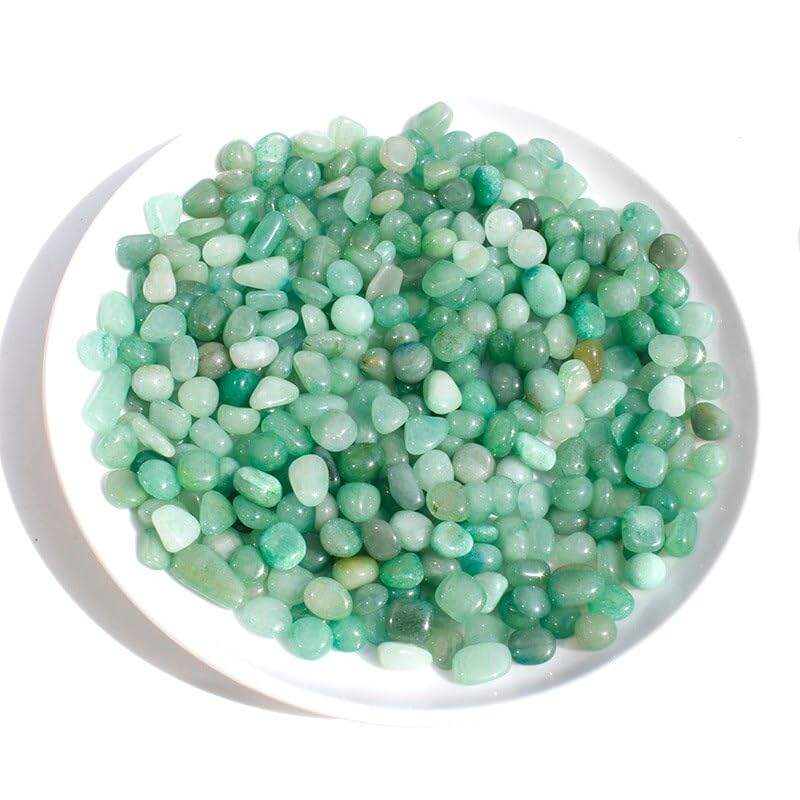 1 Kg Grava Piedra Cristal Verde Natural Pulida No.2 decoración de la habitación