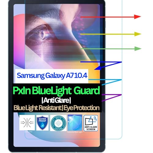 Image of Pxin Tablet Anti Bluelight and Anti Glare Screen Guard compatible with Samsung Galaxy A7 10.4 | BLUV Lightblock Tech | Self healing from scratches | Prevents bluelight | Eye Protection | No Dry Eyes