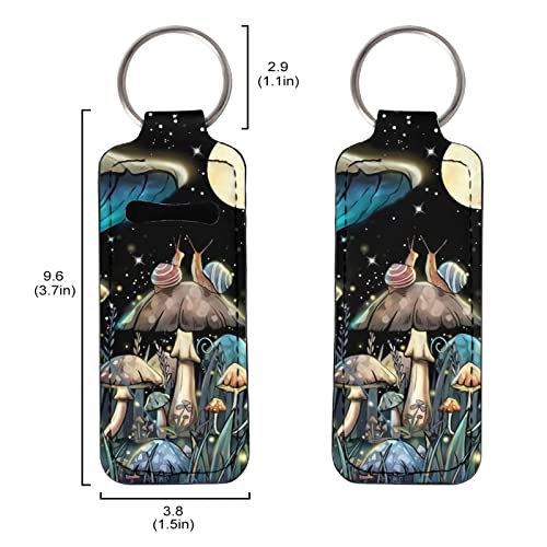 Suhoaziia Mushroom Chapstick Holder Keychain, Neoprene Lip Gloss Tube Holder For Lipstick Chapstick Lip Balm #TOP1