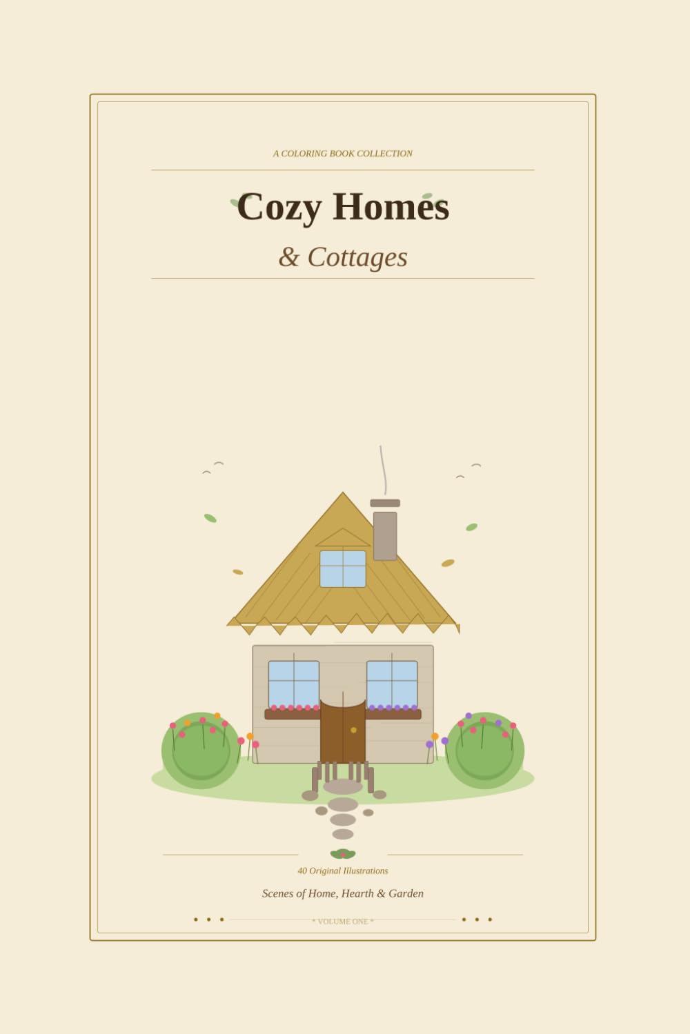 Bold & Easy Cozy Spaces Coloring Book for Adults: Large Bold Designs for Beginners, Seniors & Anyone Who Wants to Unwind — 40 Calming Coloring Pages