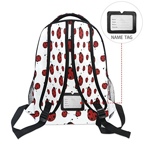 Mochila de mariquita impermeable que protege libros y portátiles escolares 4