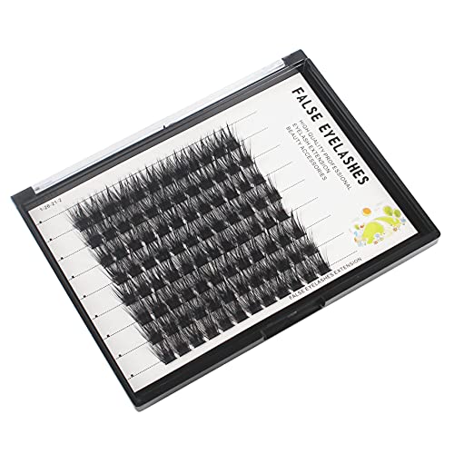 Handmade Natural Long Wide Stem Individual False Eyelashes Thickness0.07Mm D Curl Black Soft And Lightweight Makeup Cluster Eyelashes Thick Base Dramatic Look (13Mm) #TOP3