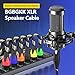 BGBGKK Braided XLR Cables 10ft 6 Pack, XLR Microphone Cable, 3-pin Professional Male to Female Balanced Mic Cable, X LR Speaker Cable for Microphone Mixer Multicolor