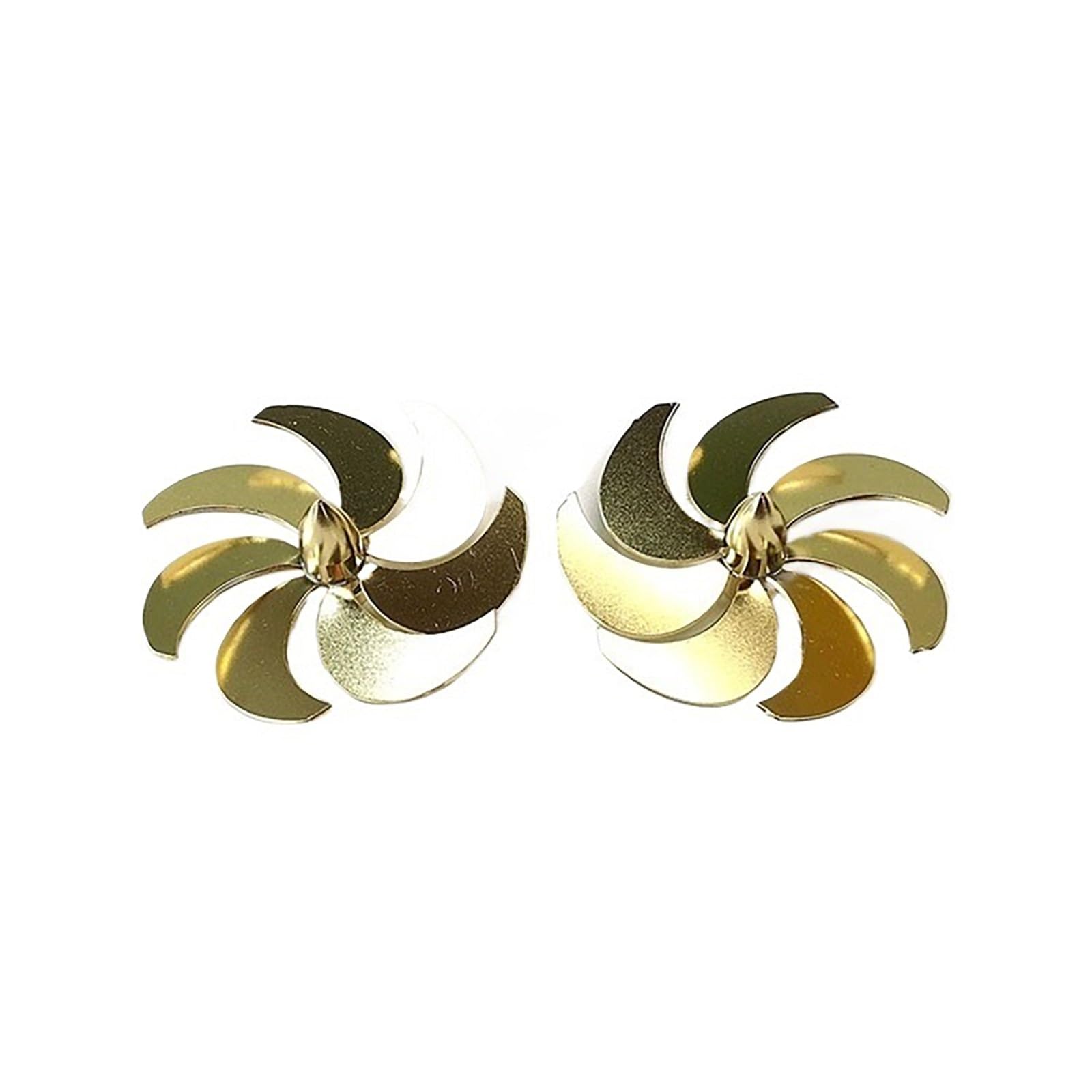 RC Boat 46mm 7-Blade Brass Propeller Set (CW & CCW) For RC Ship Models M4 Shaft Compatible
