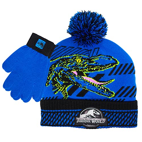 Jurassic Park Winter Hat and Snow Gloves for Boys and