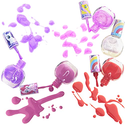 Townley Girl My Little Pony Non-Toxic Water Based Peel-Off Nail Polish Set With Glittery And Opaque Colors For Girls Kids Teens Ages 3+, Perfect For Parties, Sleepovers And Makeovers, 18 Pcs #TOP5
