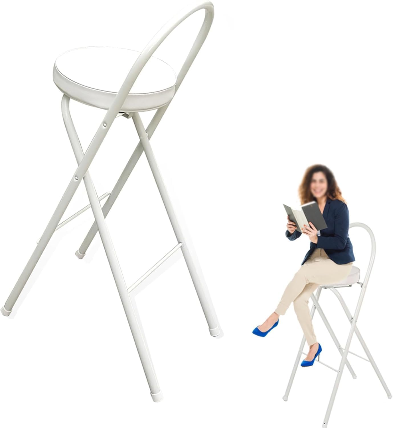 Chaise pliante de cuisine 70cm rembourrée pour petit-déjeuner