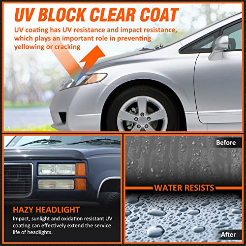 Axlaha 1994-1998 Chevy Silverado Headlights Assembly For 1994-1998 Chevy Silverado/Tahoe/Suburban/C10 Chrome Housing Amber Reflector Replacement Driver And Passenger Side #TOP3