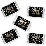 Big Dot of Happiness New Year's Eve - Gold - Mini Candy Bar Wrapper Stickers - New Years Eve Party Small Favors - 40 Count