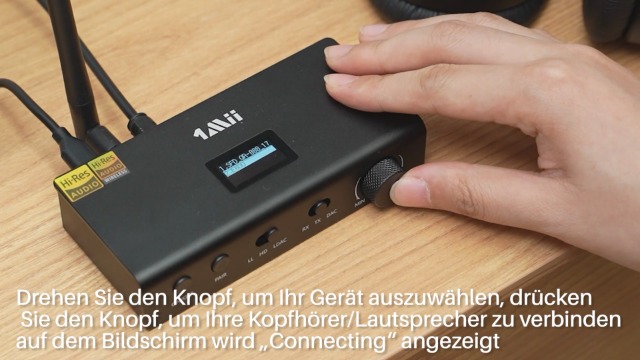 1Mii DS700 HiFi Bluetooth Transmitter Empfänger mit LDAC & aptX HD