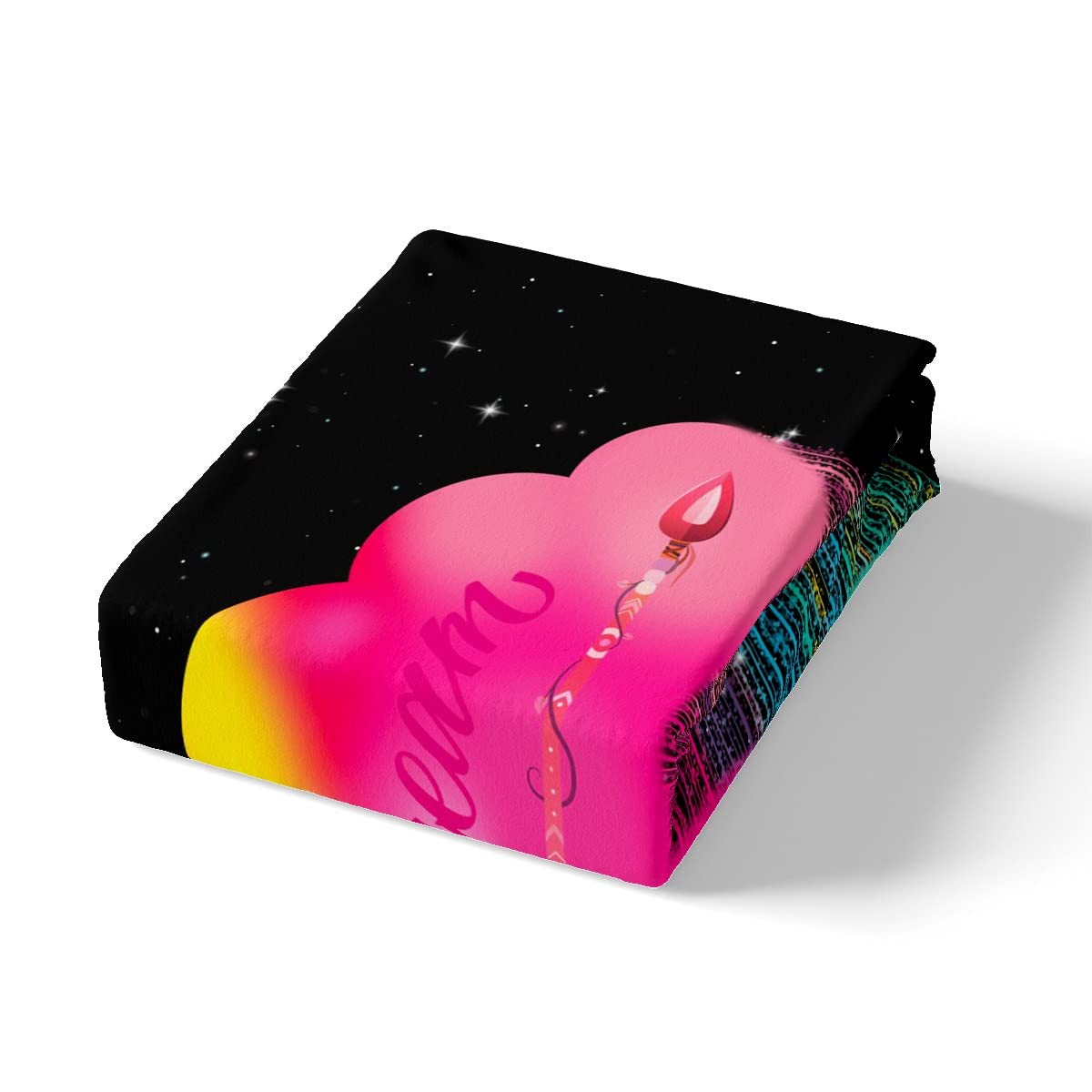 Set di biancheria da letto per bambine con glitter arcobaleno e glitter, 100% cotone, set di biancheria da letto per bambini in stile arcobaleno sfumato, set copripiumino rosa blu glitterato, per