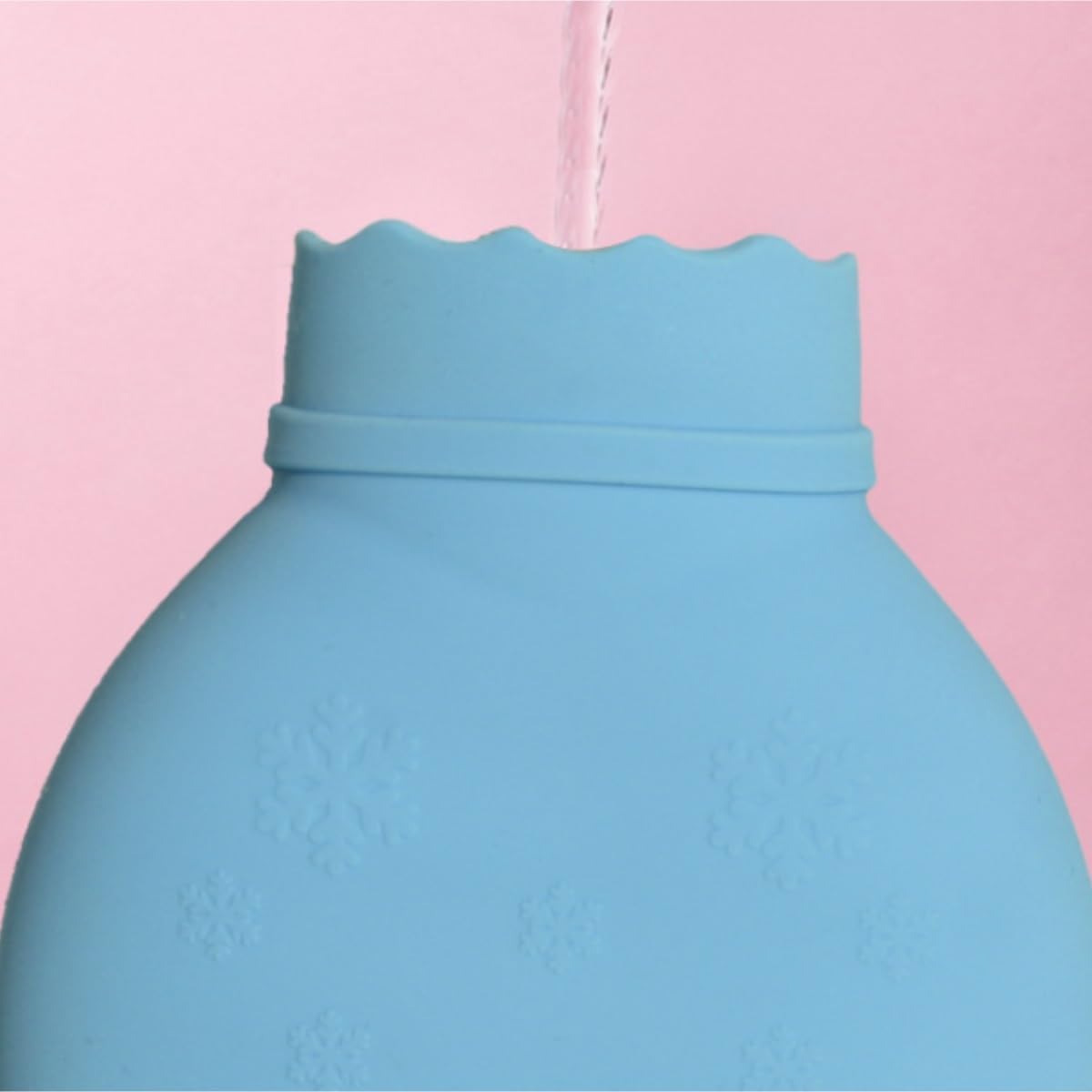 Bolsa de Agua Caliente Botella De Agua Caliente De Silicona For Calentar Manos En Horno Microondas Hot Water Bottle Segura(Pink)