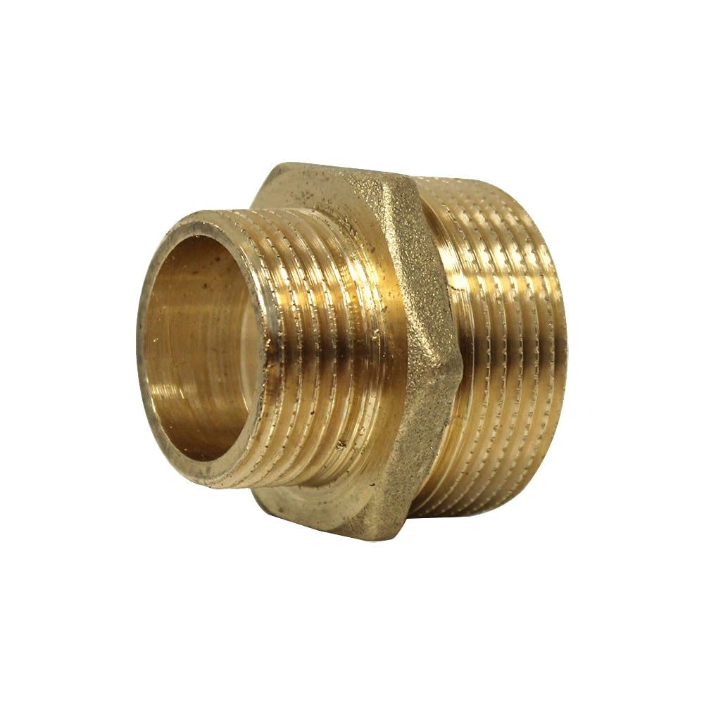 Raccord laiton à visser - Lot de 10 Mamelons Laiton Réduit mâle/mâle 1"1/4-1" (33/42-26/34) -