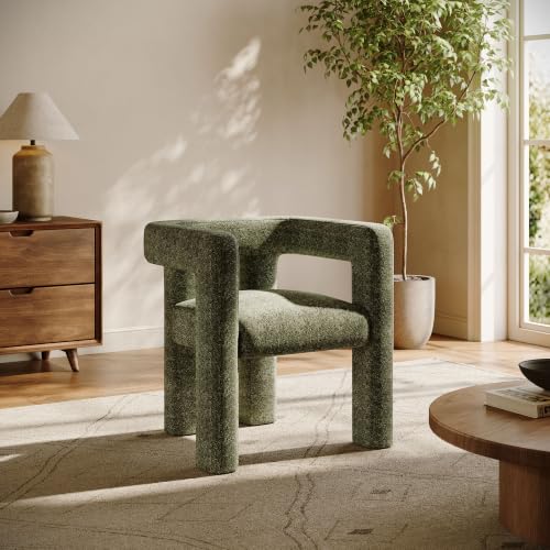 Image of BELLEZE Set of 4 Lisbon Upholstered Dining Chair - Green