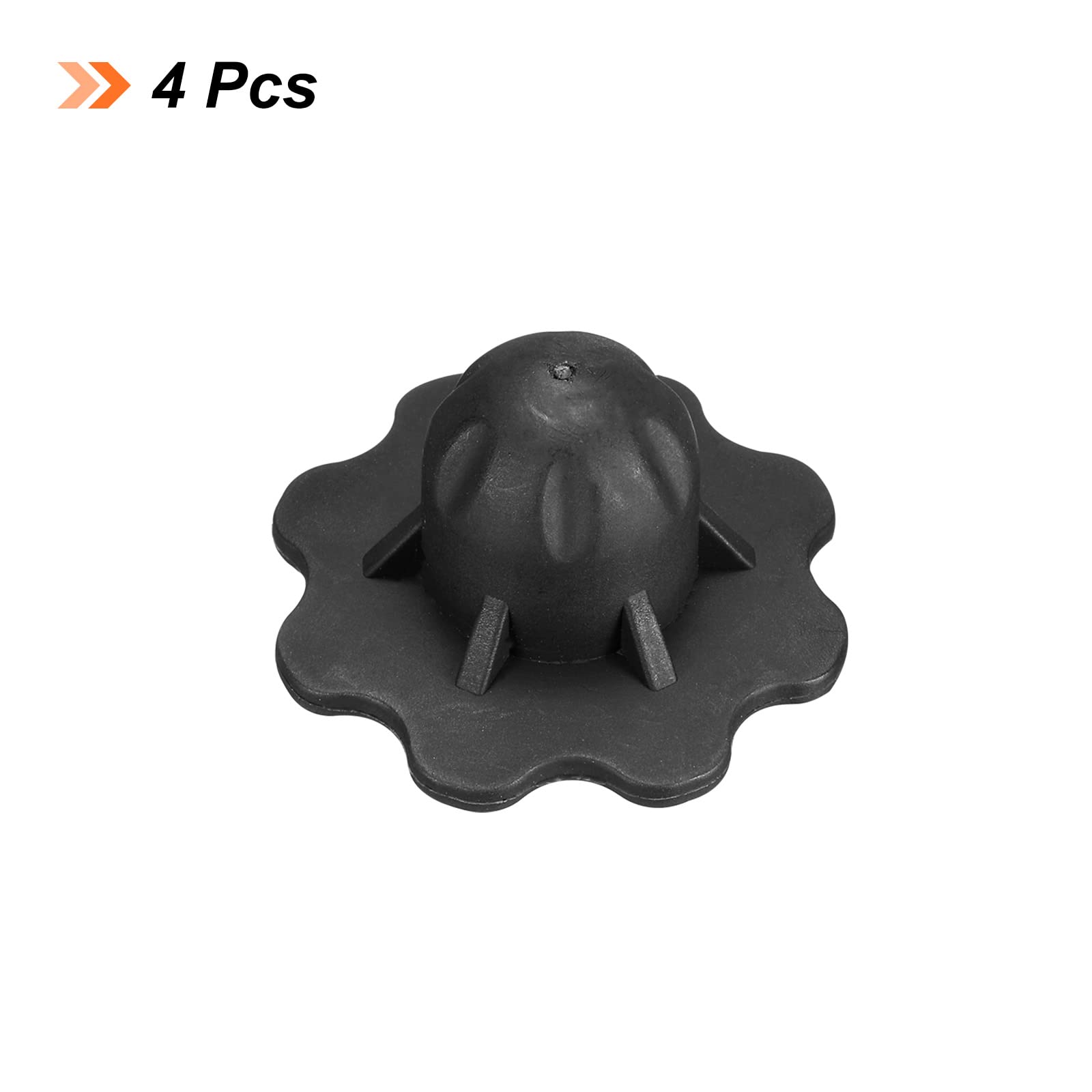 PATIKIL Camping Chair Foot, 4 Pack 18mm Tubing Dia Detachable Anti-Slip Stool Feet Replacement for Hiking Outdoor Black - Image 3