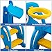 TOBBI Kids Slide for Indoor and Outdoor, Freestanding Slide for Toddler Playground Slipping Slide Climber Toy Playset with Basketball Hoop & Ball, Sky Blue