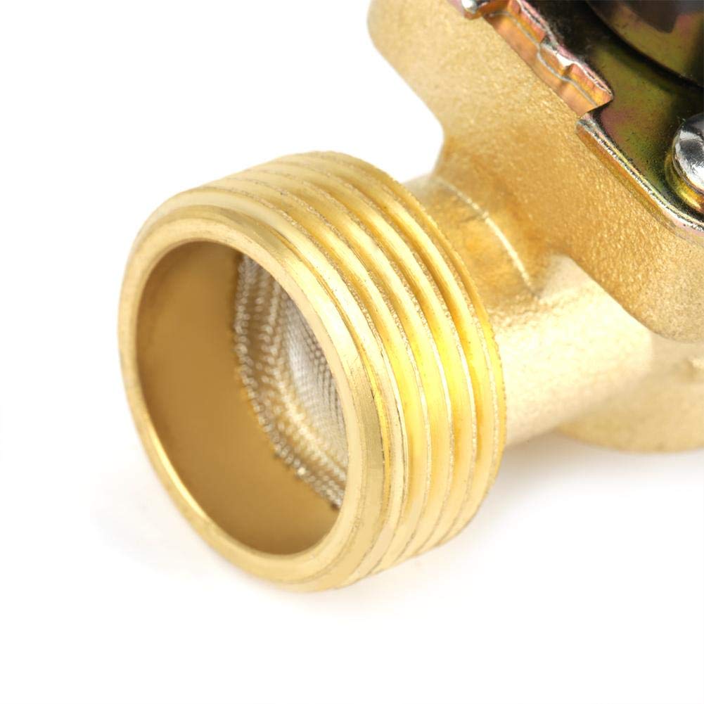 G3/4 Électrovanne, Ac 220V-240V Normalement Fermé Vanne D’Entrée D’Eau En Laiton 2-Way Control Vanne De Régulation De Pression Pour Machine À Laver, Distributeur D’Eau, Irrigation De Jardin