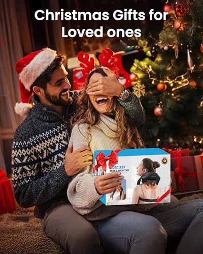 COMFIER Cordless Neck Massager with Heat, 4D Kneading Neck and Shoulder Massager Deep Tissue, 2 Heating Levels,Gifts for Mom Dad - Image 8