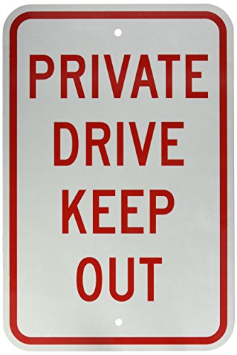 Panneau de stationnement en aluminium rouge blanc Brady signalisation 45,7 x 30,5 cm