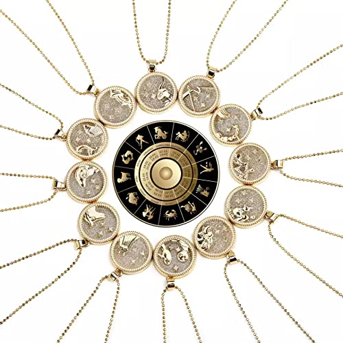 Gold Star Sign Coin Charm Pendant Chain Necklace – Day – Libra (23rd September - 23rd October) - Zodiac Constellation Horoscope Celestial Astrology Jewellery - Women Men Gift - Image 6