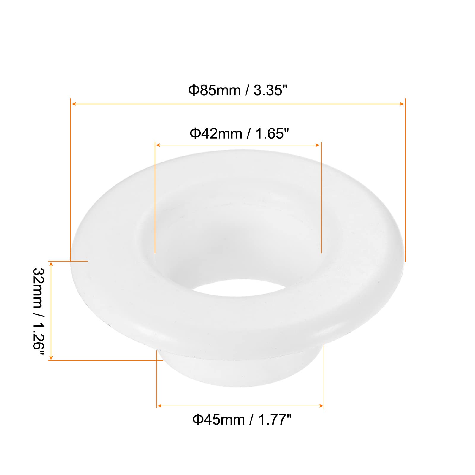 2 Tappi Per Tubo OD 45mm - PVC Bianco, Per Protezione E Decorazione Estremità Tubi - Foto 3